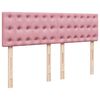 vidaXL Cama box spring con colch&oacute;n terciopelo rosa 140x200 cm