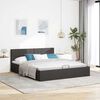 vidaXL Cama canap&eacute; hidr&aacute;ulica de almacenaje sin colch&oacute;n gris 180x200cm