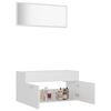 vidaXL Conjunto de muebles de baño 2 piezas contrachapada blanco