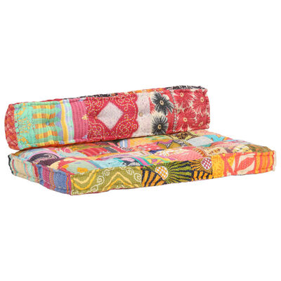 vidaXL Cojín para sofá de palés tela multicolor patchwork