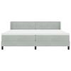 vidaXL Cama tipo Box Spring Gris Claro 200 x 200 cm Terciopelo
