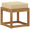 vidaXL Banco de taburete exterior Madera de Acacia S&oacute;lida Natural
