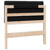 vidaXL Cabecero tapizado Marr&oacute;n y Negro 80 cm Madera de pino macizo