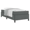 vidaXL Cama tipo Box Spring con colch&oacute;n Gris oscuro 90 x 190 cm tela