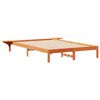 vidaXL Estructura de Cama con Mesitas Marr&oacute;n cera 140 x 210 cm