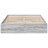 vidaXL Cama con cajones madera ingenier&iacute;a gris Sonoma 120x200 cm