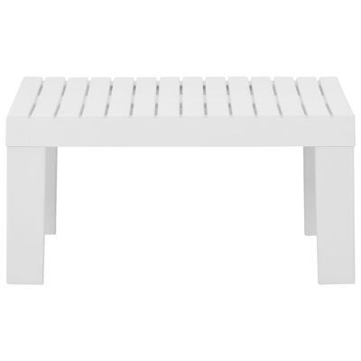 vidaXL Set de muebles de jardín 2 piezas con cojines plástico blanco