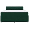 vidaXL Cama box spring con colch&oacute;n terciopelo verde oscuro 180x200 cm