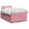 vidaXL Cama box spring con colch&oacute;n terciopelo rosa 120x200 cm