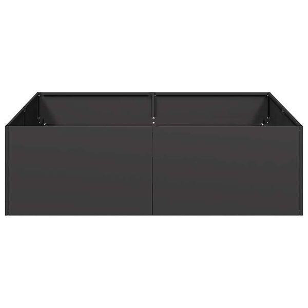 vidaXL Jardinera acero negro 100x100x30 cm