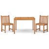 vidaXL Juego de comedor para jard&iacute;n 3 pzas madera maciza de teca