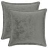 vidaXL Funda de almohada 2 uds. HOUTEN Gris oscuro 40 x 40 cm Franela
