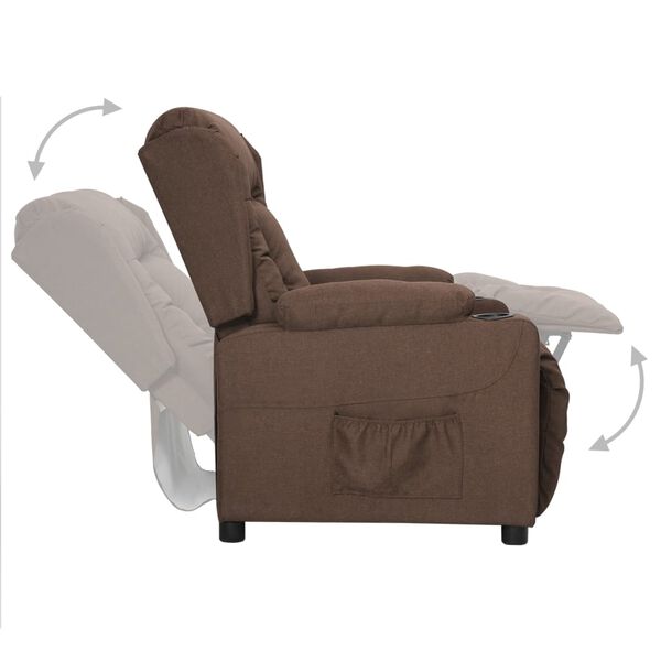 vidaXL Sill&oacute;n reclinable de tela gris taupe