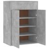 vidaXL Mueble zapatero de contrachapada gris hormigón 60x35x84 cm