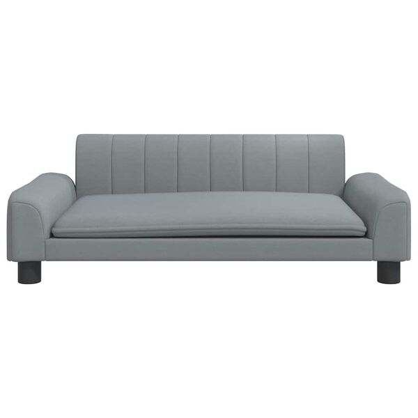 vidaXL Cama para perros de tela gris claro 90x53x30 cm