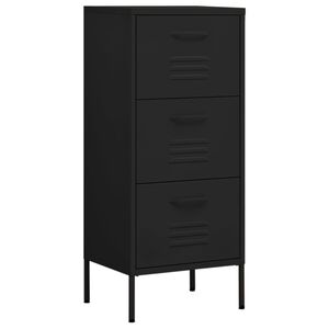 vidaXL Armario de almacenamiento acero negro 42,5x35x101,5 cm