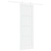 vidaXL Puerta Corredera 73,5 x 211 cm Madera de ingenier&iacute;a Blanco