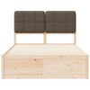 vidaXL Estructura de Cama con Cabecera Tapizada Taup&eacute; 120 x 200 cm