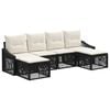 vidaXL Conjunto de sof&aacute;s de jard&iacute;n 6 uds. Negro rat&aacute;n sint&eacute;tico