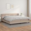 vidaXL Cama box spring con colch&oacute;n cuero sint&eacute;tico capuchino 200x200cm