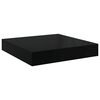 vidaXL Estante flotante de pared 4 uds MDF negro brillo 40x23x3,8 cm