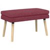 vidaXL Banco de Doble Capa Rojo vino 80 x 40 x 47 cm Tela