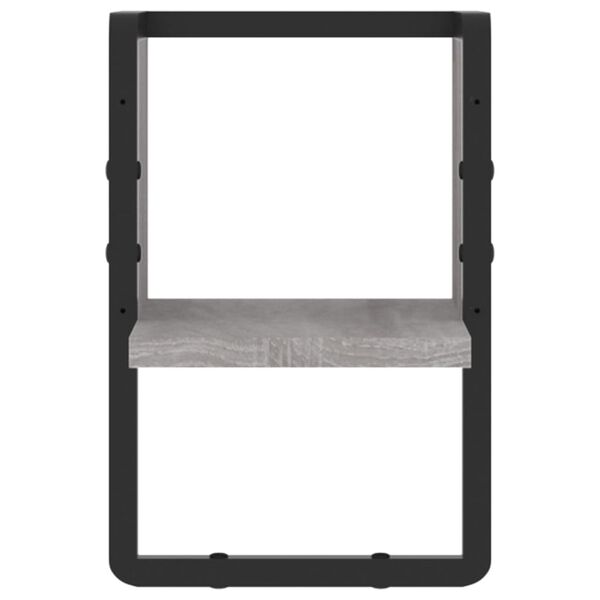 vidaXL Estante de pared con barra gris Sonoma 20x25x30 cm