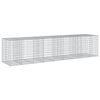 vidaXL Cesta de gaviones con cubierta hierro galvanizado 450x100x100cm