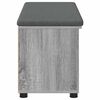 vidaXL Banco de entrada con coj&iacute;n Gris Sonoma 100 x 38 x 46 cm