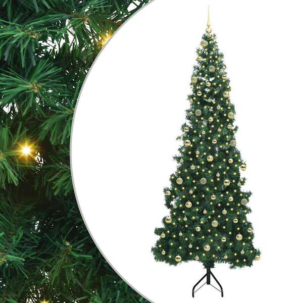 vidaXL &Aacute;rbol de Navidad Artificial de Esquina Verde 240 cm PVC y Metal