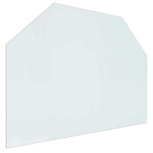 vidaXL Placa de vidrio para chimenea Transparente 80 x 60 cm Cristal