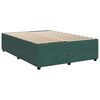 vidaXL Cama box spring con colch&oacute;n terciopelo verde oscuro 140x200 cm