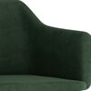 vidaXL Sillas de comedor giratorias 4 uds terciopelo verde oscuro