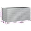 vidaXL Arriate de acero galvanizado plateado 160x80x77 cm
