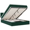 vidaXL Estructura de cama otomana con colch&oacute;n verde oscuro 140x200 cm