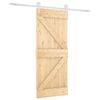 vidaXL Puerta Corredera 85 x 210 cm Natural y Blanco