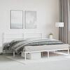 vidaXL Estructura cama sin colch&oacute;n con cabecero metal blanco 183x213cm