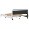 vidaXL Estructura de cama Dover cuero sint&eacute;tico blanco 140x200cm