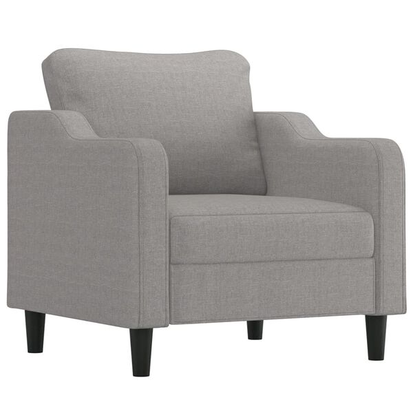 vidaXL Sill&oacute;n de tela gris claro 60 cm