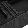 vidaXL Conjunto de sofás de jardín 5 pcs Negro ratán sintético