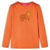vidaXL Camiseta infantil de manga larga naranja tostado 116