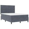 vidaXL Cama tipo Box Spring Gris oscuro 160 x 200 cm Terciopelo