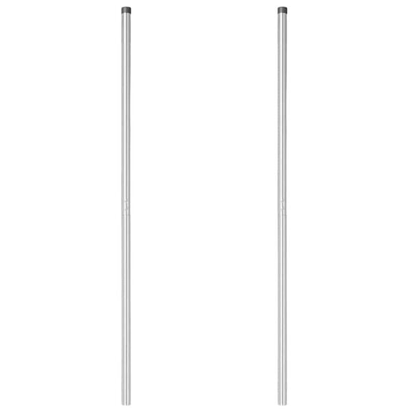 vidaXL Poste de Valla 2 pcs Plateado Acero con recubrimiento en polvo