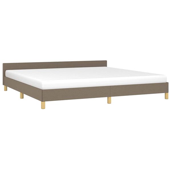 vidaXL Cama sin colchón tela gris taupe 200x200 cm