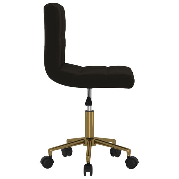 vidaXL Silla de comedor giratoria de terciopelo negro