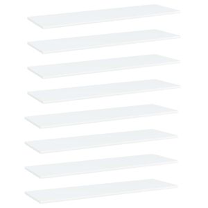 vidaXL Estantes para estanter&iacute;a 8uds contrachapada blanco 100x30x1,5cm