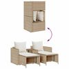 vidaXL Set de muebles de jardín con cojines apilables 5 pzas beige