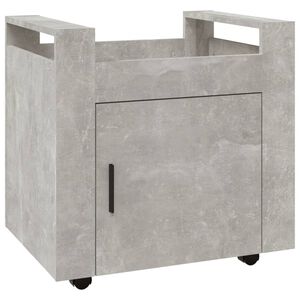 vidaXL Carrito de escritorio contrachapada gris hormig&oacute;n 60x45x60 cm
