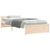 vidaXL Estructura cama individual sin colch&oacute;n madera maciza 75x190 cm