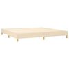 vidaXL Estructura de cama con somier tela color crema 200x200 cm